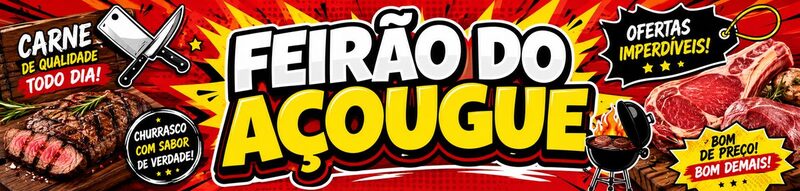Faixa promocional para açougue