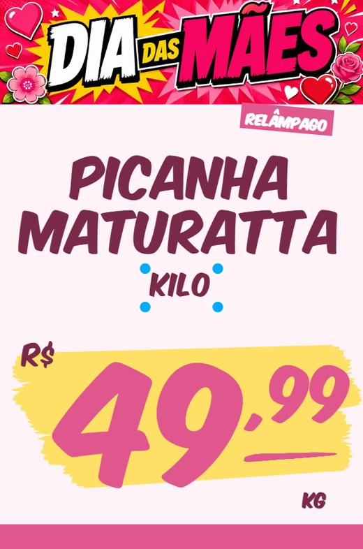 Exemplo de cartaz de oferta gerado no Cartazista Digital — tema Dia das Mães