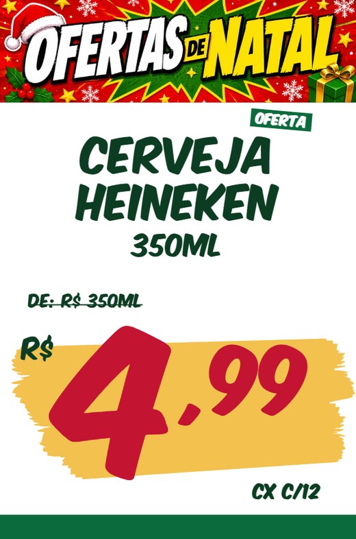 Exemplo de cartaz de oferta gerado no Cartazista Digital — tema Natal